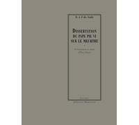Dissertation du pape Pie VI sur le meurtre