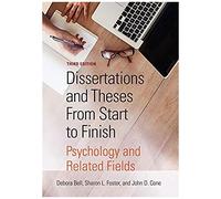 Dissertations And Theses From Start To Finish