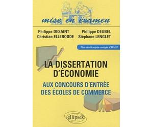 Dissertations d'économie aux concours d'entrée des écoles de commerce