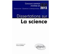 Dissertations Sur La Science - Concours Commun D'entrée En Iep 2013