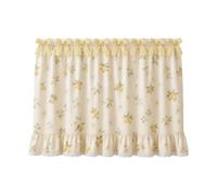 Dissimulateur-Four En Coton Mélangé, Motif Citrons, 78 × 55 Cm | Rustique, Riau Four avec Attaches Rubans, Pratique, Housse Cuisinière avec Bord En ntelle, pour Cuisine