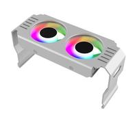 Dissipateur d'air pour CPU | Radiateur de refroidissement avec double ventilateur silencieux de 120 mm, dissipateur CPU avec éclairage ARGB réglable, pour ordinateur de maison, intérieur, dissipation