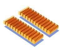Dissipateur de chaleur SSD M.2 avec feuille adhésive conductrice thermique pour empêcher l'emballement thermique Dissipateur de chaleur Dissipateur de chaleur (2 pièces or)
