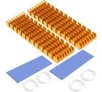 Dissipateur de Chaleur SSD M.2 avec Feuille adhésive Conductrice Thermique pour empêcher l'emballement Thermique Dissipateur de Chaleur Dissipateur de Chaleur (2 pièces Or).[S807]