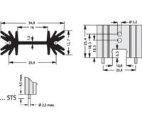 Dissipateur en profilé Fischer Elektronik SK 104 25,4 STS 10018982 TO-220, SOT-32 14 K/W (L x l x H) 34.9 x 25.4 x 12.7 mm