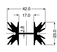 Dissipateur en profilé Fischer Elektronik SK 129 38,S 10019193 TO-220, SOT-32 5 K/W (L x l x H) 38 x 42 x 25 mm