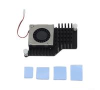 Dissipateur thermique actif en aluminium avec ventilateur pour Raspberry Pi 5, boîtier de refroidissement efficace pour éviter la surchauffe pendant les charges de travail, radiateur compact en