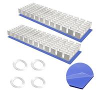 Dissipateur Thermique, CTRICALVER Radiateur SSD M.2 avec Feuille adhésive Conductrice Thermique pour empêcher la dissipation de chaleur incontrôlable (2 pièces, Argent)