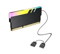 Dissipateur thermique de mémoire hautes pour DDR5 DDR4 DDR3 DDR2 avec éclairage ARGB et construction métallique pour poste de travail Dissipateur thermique de stockage ARGB