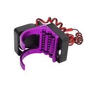 Dissipateur thermique de moteur sans balais RC, ventilateur de refroidissement de moteur de voiture RC double professionnel pour moteur sans balais de 1,65 pouces de diamètre (violet)