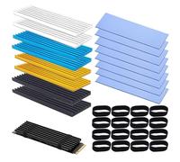 Dissipateur Thermique Dissipateur 8 Pack M.2 2280 Nvme SSD Heatsinker Cooler avec Thermal Pad Alloy Aluminum Heat Sink Cooling Sink for Laptop, 70x22x3mm
