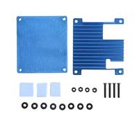Dissipateur thermique en alliage d’aluminium avec design à rainures bleues, carte de dissipateur thermique pour Orange Pi 2, incluant des pads thermiques en silicone pour une perfo