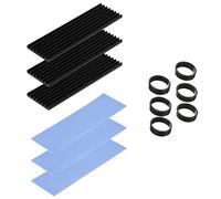 Dissipateur thermique M2 SSD, 3 jeux de coussinets thermiques M.2, kit de refroidissement Heatsink, refroidisseur en aluminium avec tampon thermique en silicone, refroidisseur pour appareils à