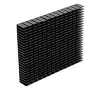 Dissipateur Thermique oxydée Installation Facile Dissipateur Thermique en Aluminium 150 x 120 x 20 mm pour processeur PCB (Noir)