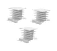 Dissipateur Thermique pour Pont Redresseur Ssr en Alliage D’aluminium 3pcs | Argenté, Installation Facile, Conduction Thermique Élevée, Lot de 3 Pièces pour Automatisation Industrielle