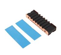Dissipateur thermique pour SSD M.2 2280, refroidisseur de SSD M.2 en cuivre et en aluminium avec double pâte thermique, dissipation de chaleur sur tout le pourtour pour ordinateurs