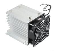 Dissipateur thermique profilé en aluminium YS-S1 couplé avec ventilateur F80 pour un refroidissement amélioré des modules de relais triphasés dans les systèmes de contrôle (B)