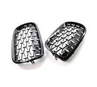 Dissipation thermique Compatible Avec BMW Pour X6 M E71 2009 2010 2011 2012 2013 2014 Grille Voiture Rein Avant Style Diamant Grilles Radiateur Noires Chromées