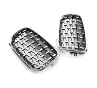 Dissipation thermique Compatible Avec BMW Pour X6 M E71 2009 2010 2011 2012 2013 2014 Grille Voiture Rein Avant Style Diamant Grilles Radiateur Noires Chromées