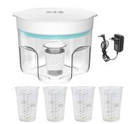 Dissolvant à bulles en résine 2 l avec 4 gobelets doseurs de 240 ml, retirez 99 % de bulle en 5 à 10 minutes, résine époxy 95 kPa sans air Machine pour résine époxy, moules en silicone, bricolage