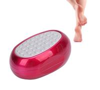 Dissolvant de calus de fichier de pied d'acier inoxydable, 2 en 1 épurateur lavable de pied en forme d'oeuf avec le dossier de pieds et la râpe, grattoir tenu dans la main (rose)