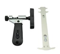 Dissolvant De Chaîne De Vélo Coupe-Chaîne De Vélo Outil De Démontage Et De Montage Outil De Combinaison De Regle D'usure De Chaîne, Coupe-Chaîne A Poignée Noire + Regle De Chaîne En Argent-Taille Spéc
