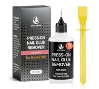 Dissolvant de colle à ongles Press-On - 60 ml - Dissolvant précis sans acétone pour faux ongles et faux ongles - Application douce, retrait rapide et facile de la colle à ongles pour manucure DIY