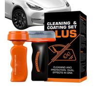 Dissolvant De Film D'huile De Pare-brise, Brosse Hydrophobe Antireflet Sans Effort | Nettoyant À Émulsion De Verre Simplifié Avec Perles De Pluie, Pour Pare-brise, Fenêtre, Portes Automobiles, Intérie