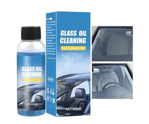 Dissolvant de film d'huile de verre de voiture - 100 ml nettoyant doux et durable | Détachant pour vitres de voiture, maison, rétroviseur, porte, fenêtre, véhicule
