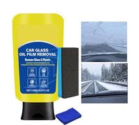 Dissolvant de film d'huile de verre, étanche 150 ml, puissant crème de retrait de film d'huile de verre, restaurateur de verre, nettoyant pour vitres de voiture, agent de nettoyage durable, restaure