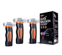 Dissolvant de film d'huile en verre portable, élimine les taches et les taches d'eau, composé de verre à bille avec planche de nettoyage, brosse de nettoyage de purification de film d'huile automobile