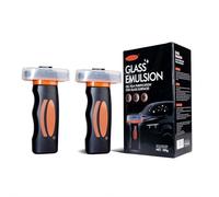 Dissolvant de film d'huile en verre portable, élimine les taches et les taches d'eau, composé de verre à bille avec planche de nettoyage, brosse de nettoyage de purification de film d'huile automobile