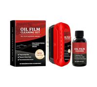 Dissolvant de film d'huile pour vitres de voiture | Ensemble de nettoyant pour pare-brise de voiture, 2,91x2,95x4,41 pouces, détachant | Polissage longue durée universel portable | Pour