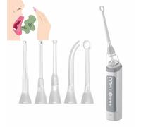 Dissolvant de Pierres D'amygdales avec Lumière Led Et 5 Types D'embouts D'aspiration, Sondes en Silicone/verre Sûres for Un Soulagement Efficace de la Mauvaise Haleine(009)