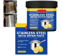 Dissolvant de rayures en acier inoxydable et pâte de polissage en métal, crème nettoyante polyvalente pour casseroles, casseroles, évier, four et électroménagers, dissolvant de rouille robuste (1PCS)