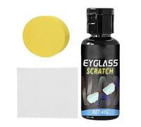 Dissolvant de rayures pour lunettes, polisseuse, éliminateur de rayures pour lentilles 40 g avec éponge et chiffon - Pour lunettes de bureau, écrans de téléphone et fenêtres de