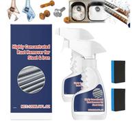 Dissolvant de rouille en métal robuste, dérouillé hautement concentré, pulvérisateur convertisseur antirouille, puissant dérouilleur métallique très efficace, dérouille multifonction pour divers
