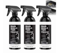 Dissolvant De Taches À L'eau Dure Pour Robinet D'évier Noir, Nettoyant Et Vernis Pour Évier Et Batterie De Cuisine En Acier Inoxydable, Dissolvant D'écume De Savon, Nettoyants Pour Cuisine. (3PCS)