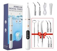 Dissolvant De Tartre Dentaire Ultra Sonique Électrique,Dissolvant De Tartre Dentaire Ultra Sonique,Élimination De La Plaque,Détartreur Dentaire,Éliminateur De Tartre - Type White Kit Add 4 Tips