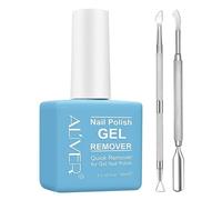 Dissolvant de vernis à ongles, 1 dissolvant de vernis à ongles en gel pour ongles en gel, enlève le vernis à ongles en gel en 3 à 5 minutes, avec repousse-cuticules + grattoir à vernis à ongles