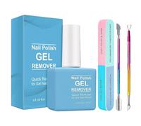 Dissolvant de vernis à ongles en gel, outil de nettoyage pour ongles et ongles, formule de retrait rapide, comprend des outils et des limes, 7,5 x 4 x 2,5 cm, pour une utilisation quotidienne à