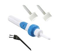 Dissolvant d'oreille | Nettoyeur d'oreille - Outil portable pour enlever | Dispositif de nettoyage électrique avec 2 têtes de rechange | Soins personnels pour adultes et hommes