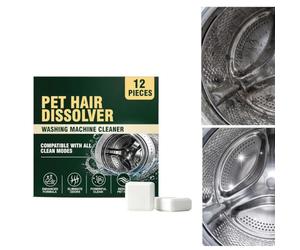 Dissolvant poils d'animaux lave-linge 12 Comprimés dissolvants sûrs