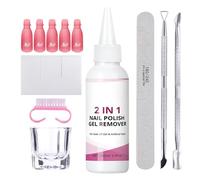 Dissolvant pour vernis à ongles gel - 100 ml nettoyant sûr avec outils | Dissolvant de gel professionnel, liquide à décoller rapidement avec outils | Pour filles, débutantes, artistes, manucure, salon