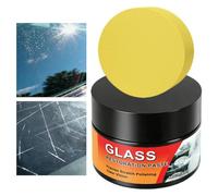Dissolvant rayures pour verre - 50g éponge et polissage-nettoyage | Éliminateur de rayures pour pare-brise | Pour camion, SUV, camping-car, berline, auto, road trip, maison et appartement