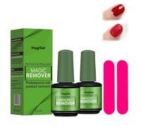 Dissolvant Vernis Semi Permanent, 2 Pièces x15ml Dissolvant de Vernis à Ongles en Gel, Gel Nail Polish Remover, Remover Vernis Semi Permanent en 3-5 Minutes pour Salons de Manucure, Facile et Rapide
