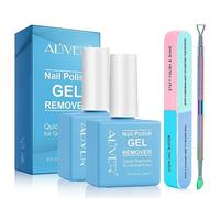Dissolvant Vernis Semi Permanent, 2PCS Magic Remover Semi Permanent avec un Bloc Polissoir Ongles un Grattoir à Cuticules, Disolvant a Ongles Semi Permanent - Rapide du Vernis à Ongles Gel