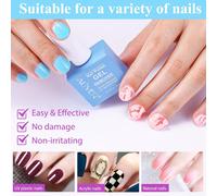 Dissolvant Vernis Semi Permanent, 2pcs Magic Remover Semi Permanent Avec Un Bloc Polissoir Ongles Un Grattoir À Cuticules, Disolvant A Ongles Semi Permanent - Rapide Du Vernis À Ongles Gel