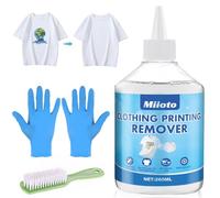 Dissolvant Vinyle Transfert, Décapant D'impression, Thermique pour Tissus, Détachant Puissant pour Résidus, Sans Odeur Piquante, Détachant pour Peluches Eliminer Erreurs D'impression Textiles 260ML