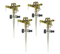 dissot 4pcs Gicleurs à Pulsations avec Buse en Laiton Tête de Gicleurs à Eau Robuste Base de Gicleurs ForArea Lawn Patio Garden
